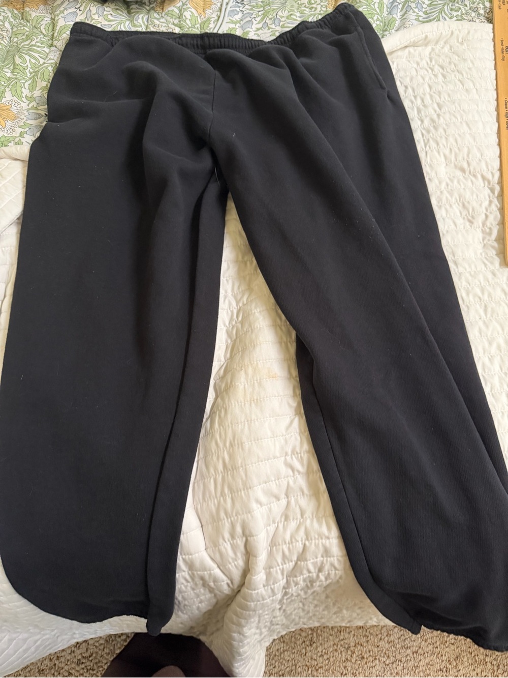 Black Elastic Waist Pull-On Sweatpants